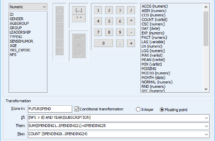 Numerical Transformation Dialog Box
